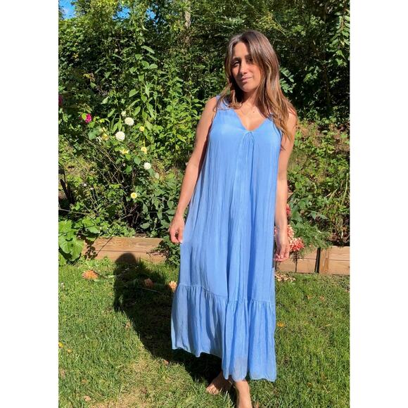 FRNCH Paris Blue Midi Dress — Made in Italy - Picture 6 of 9